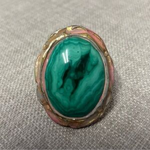 Adina Mills malachite ring.